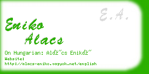 eniko alacs business card